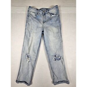 Resfeber Los Angeles Collection Skinny Boyfriend Jeans Distressed Light Wash 8‎